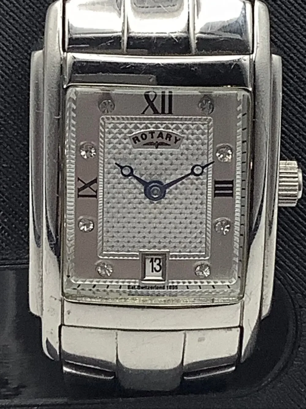 Rotary LB42829/01 Art Deco Quartz Watch Steel
